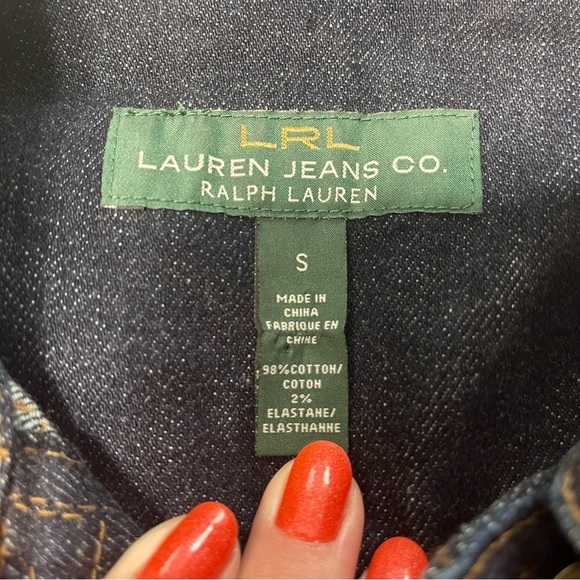 Ralph Lauren Denim Trucker Jean Jacket Dark Blue Size Small - Picture 9 of 9